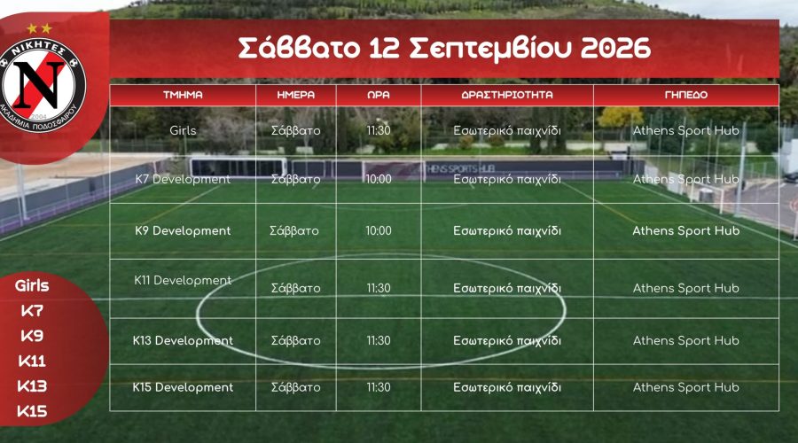 Προγραμμά Γαλατσίου 12.09.26